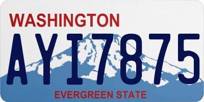 WA license plate AYI7875