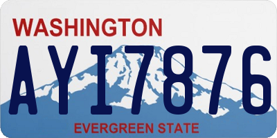 WA license plate AYI7876