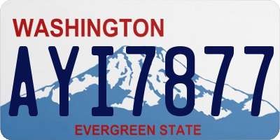 WA license plate AYI7877