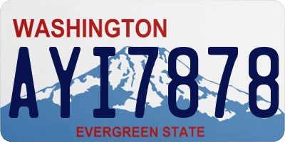 WA license plate AYI7878