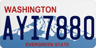 WA license plate AYI7880