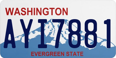 WA license plate AYI7881