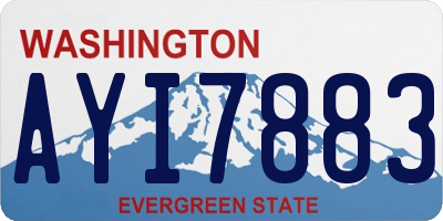 WA license plate AYI7883