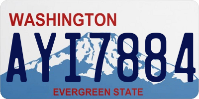 WA license plate AYI7884