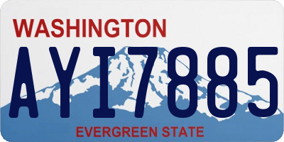 WA license plate AYI7885
