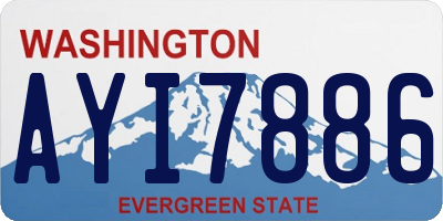 WA license plate AYI7886