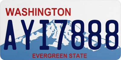 WA license plate AYI7888