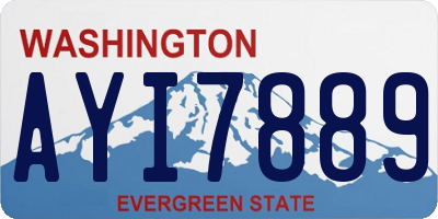 WA license plate AYI7889