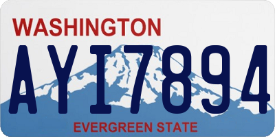 WA license plate AYI7894