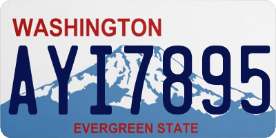 WA license plate AYI7895