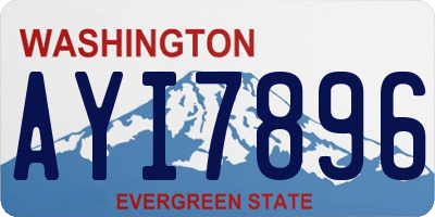 WA license plate AYI7896