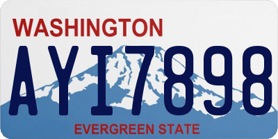 WA license plate AYI7898