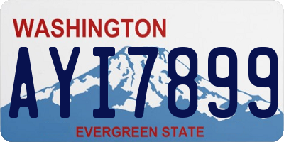 WA license plate AYI7899