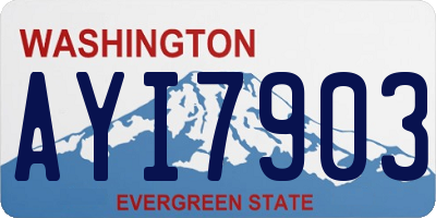 WA license plate AYI7903