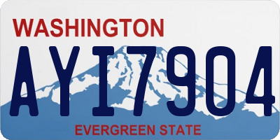 WA license plate AYI7904