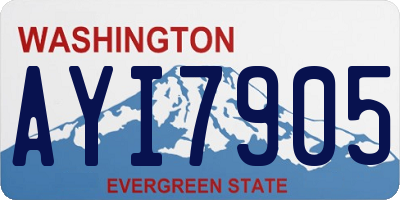 WA license plate AYI7905
