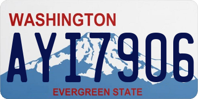 WA license plate AYI7906