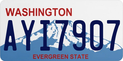 WA license plate AYI7907