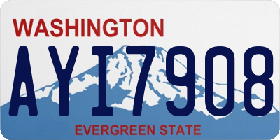 WA license plate AYI7908