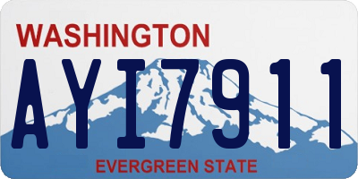 WA license plate AYI7911