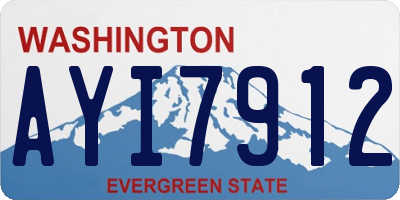 WA license plate AYI7912