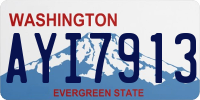 WA license plate AYI7913