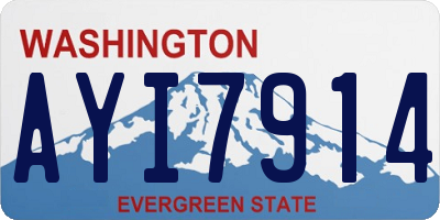 WA license plate AYI7914