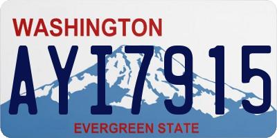 WA license plate AYI7915