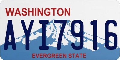 WA license plate AYI7916