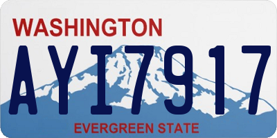 WA license plate AYI7917