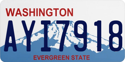 WA license plate AYI7918
