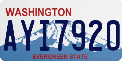 WA license plate AYI7920