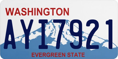 WA license plate AYI7921