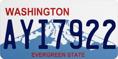 WA license plate AYI7922