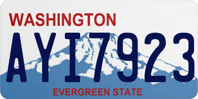 WA license plate AYI7923