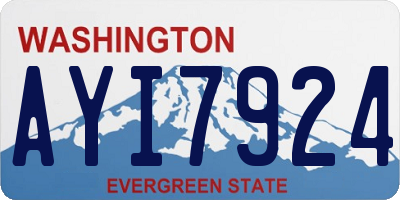 WA license plate AYI7924