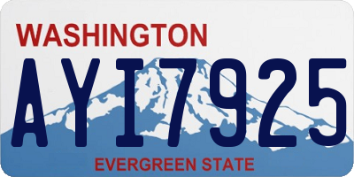 WA license plate AYI7925