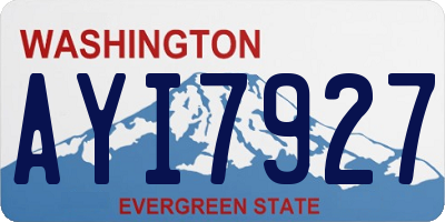 WA license plate AYI7927