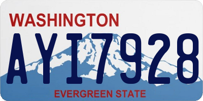 WA license plate AYI7928