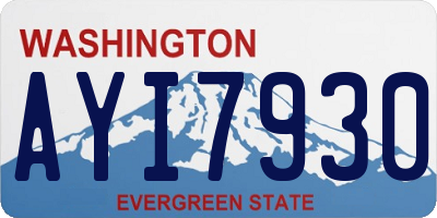 WA license plate AYI7930