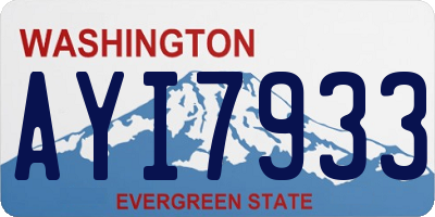 WA license plate AYI7933