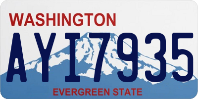 WA license plate AYI7935
