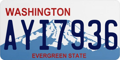 WA license plate AYI7936