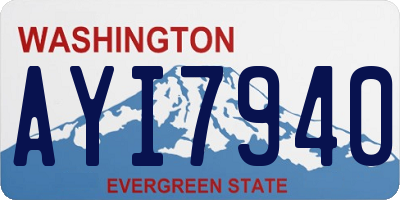 WA license plate AYI7940