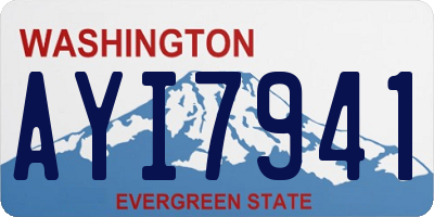 WA license plate AYI7941