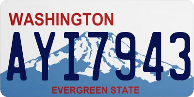WA license plate AYI7943