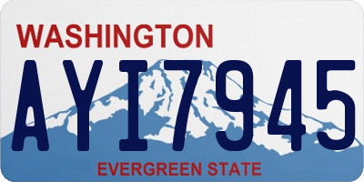 WA license plate AYI7945