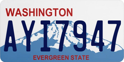 WA license plate AYI7947