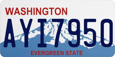 WA license plate AYI7950