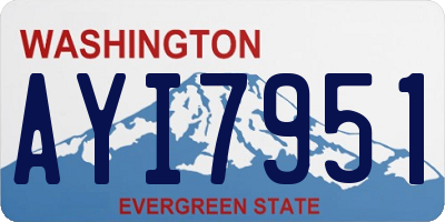 WA license plate AYI7951